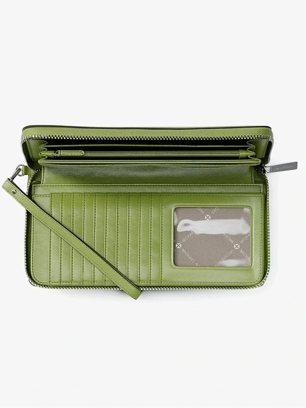 Michael Kors Lg Pebbled Leather Continental Wallet Wristlet Phone Holder  NWT